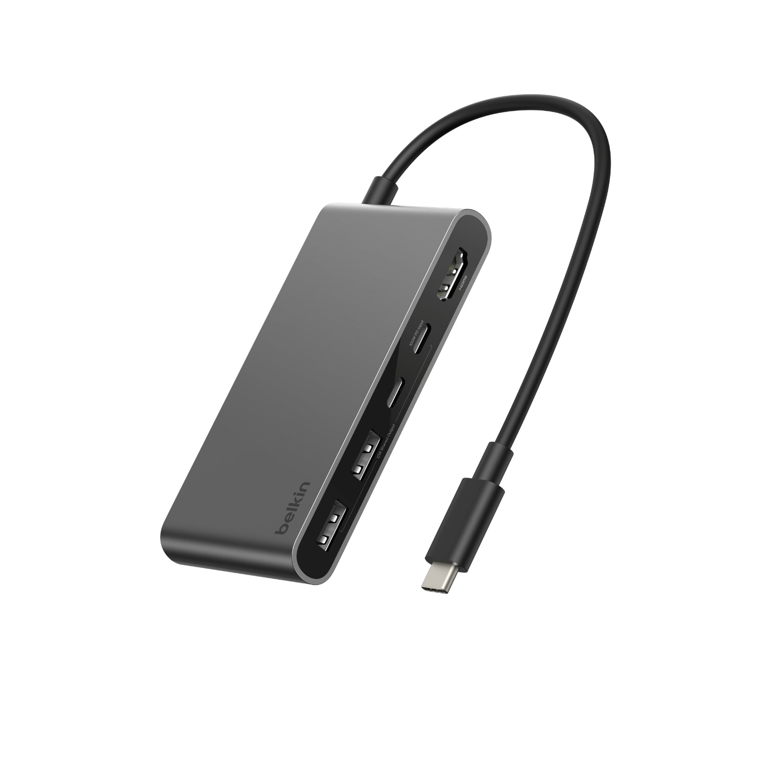 Hub USB-C de 5 puertos gris espacial