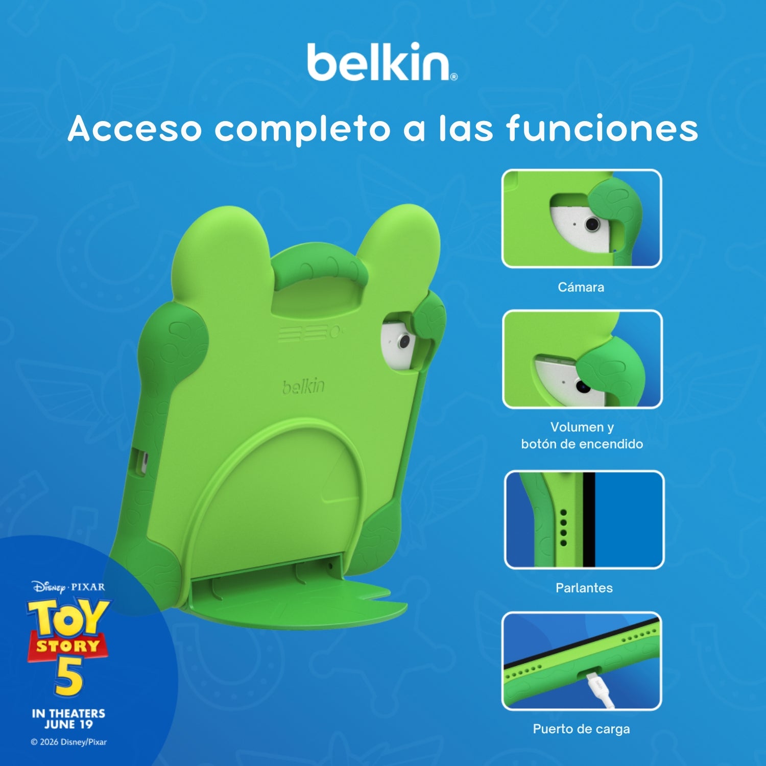 Funda inspirada en Lilypad de Toy Story 5 de Disney para iPad de 10ª y 11ª generación