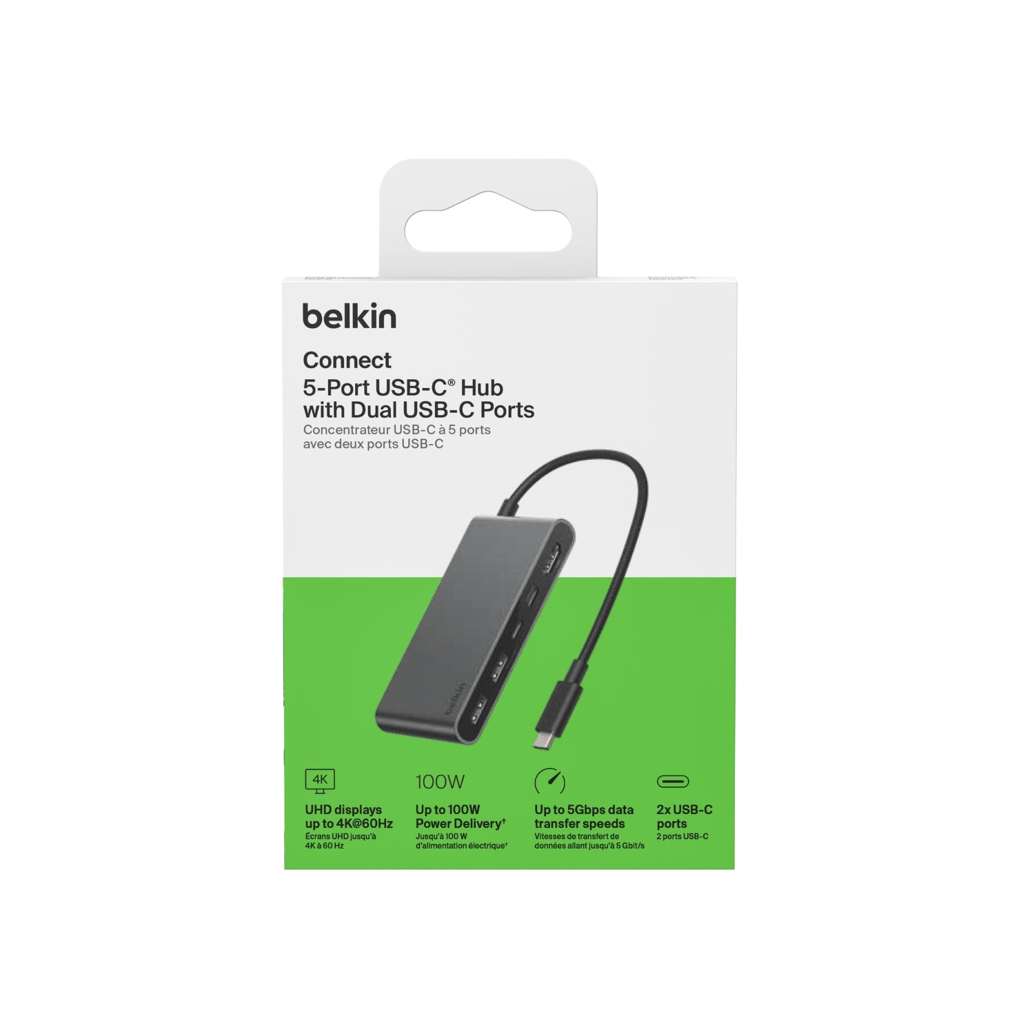 Hub USB-C de 5 puertos gris espacial