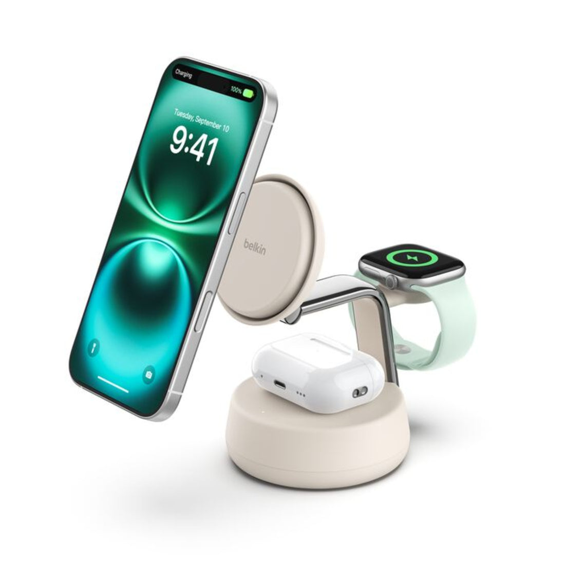 Base de carga 3 en 1 UltraCharge Pro Qi2 25W
