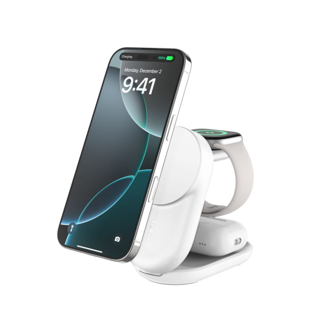 Base de carga 3 en 1 plegable UltraCharge Qi2 25W
