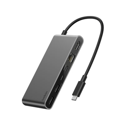 Hub USB-C de 8 puertos gris espacial