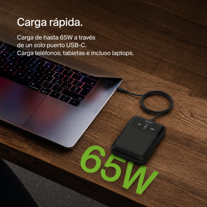 Batería 20.000 mAh 2xUSB-C 1xUSB-A 65W Pro Belkin negro