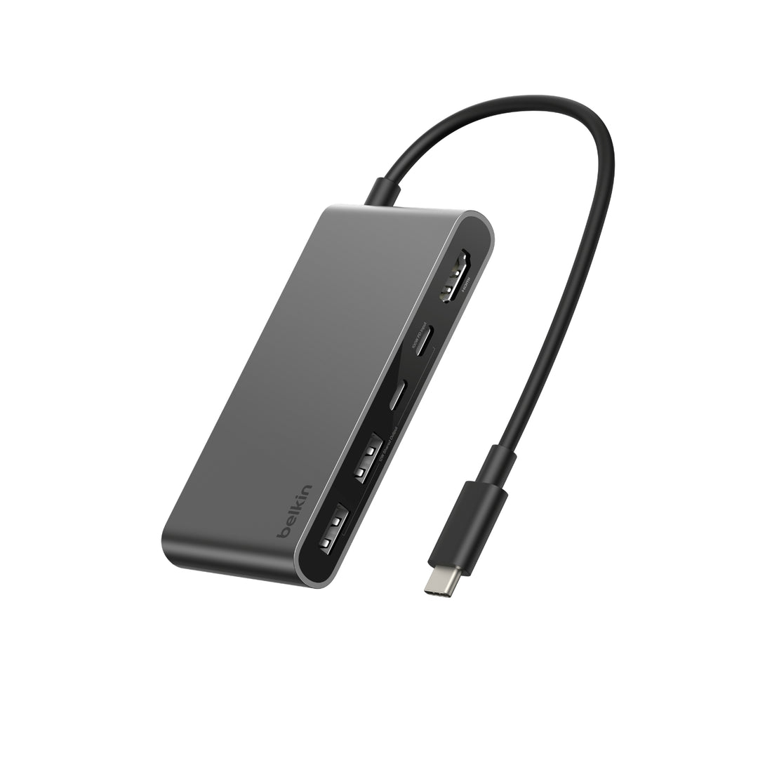 Hub USB-C de 5 puertos gris espacial