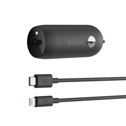 Cargador para auto USB-C BOOSTCHARGE de 20 W con cable Lightning a USB-C