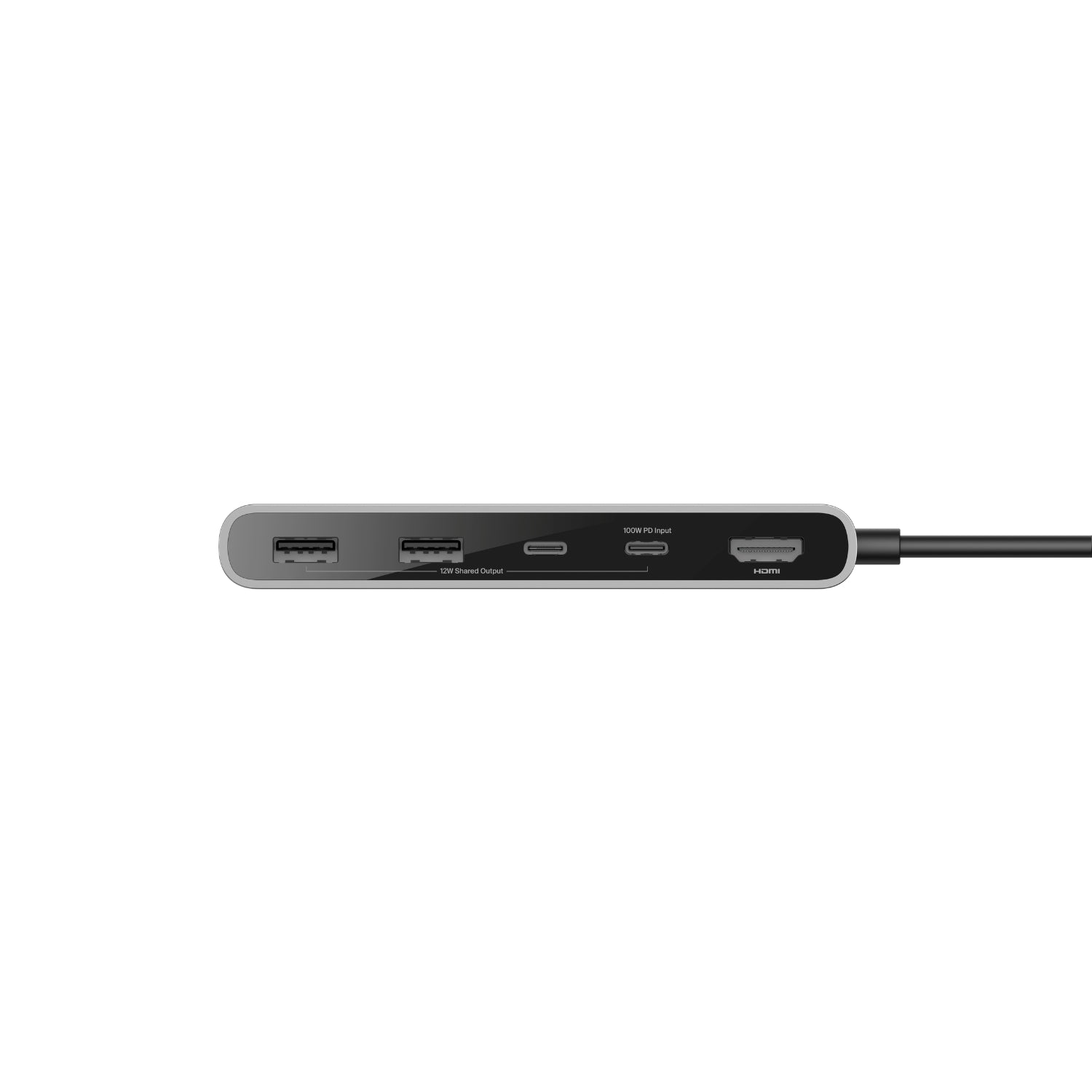 Hub USB-C de 7 puertos gris espacial
