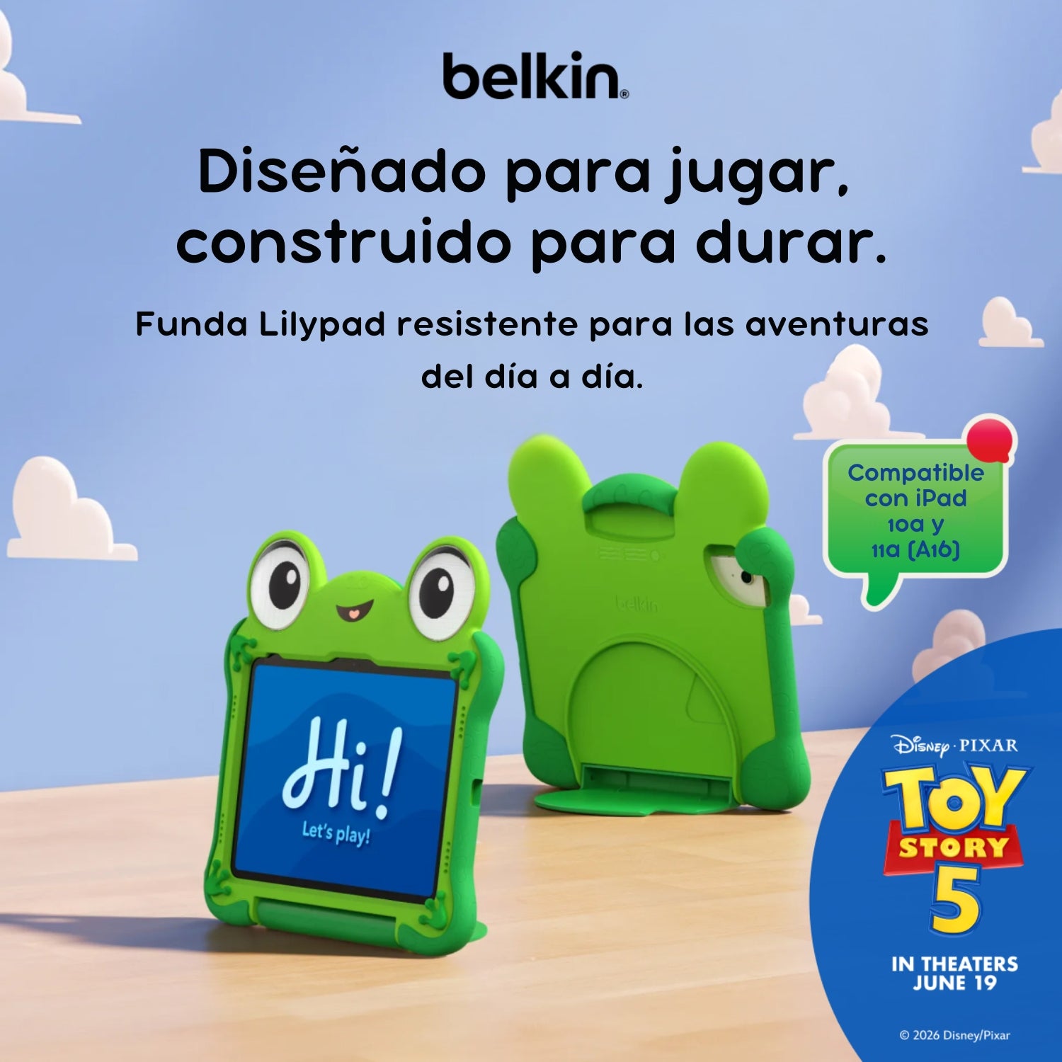 Funda inspirada en Lilypad de Toy Story 5 de Disney para iPad de 10ª y 11ª generación