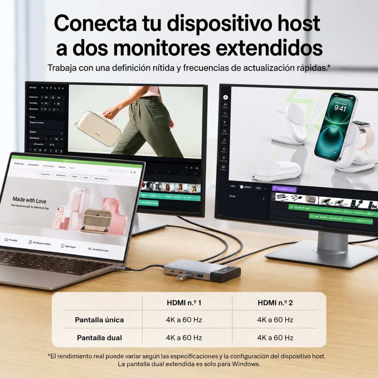 Hub USB-C de 8 puertos con Ethernet