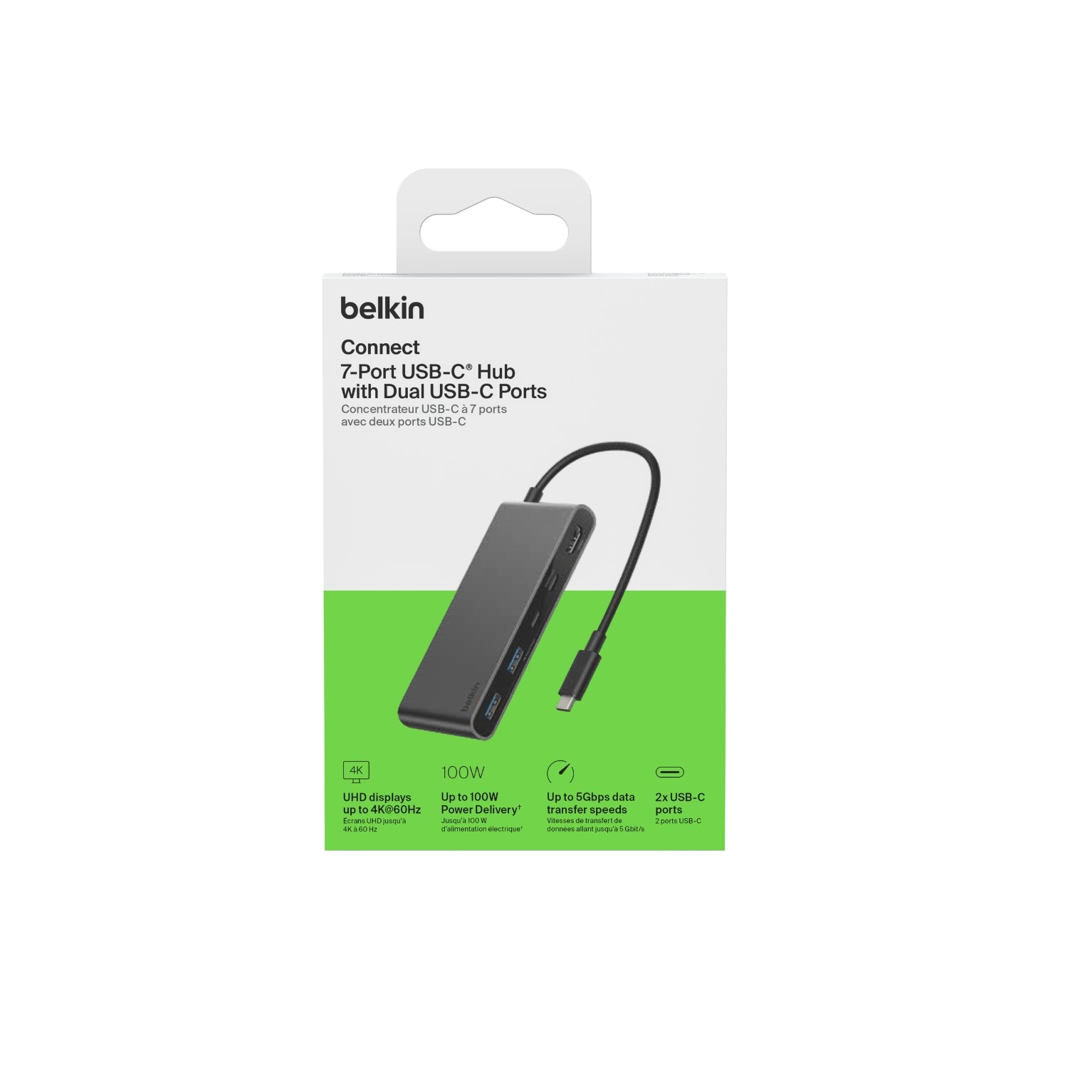 Hub USB-C de 7 puertos gris espacial