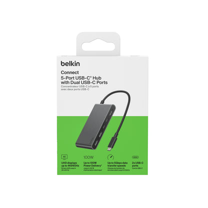 Hub USB-C de 5 puertos gris espacial