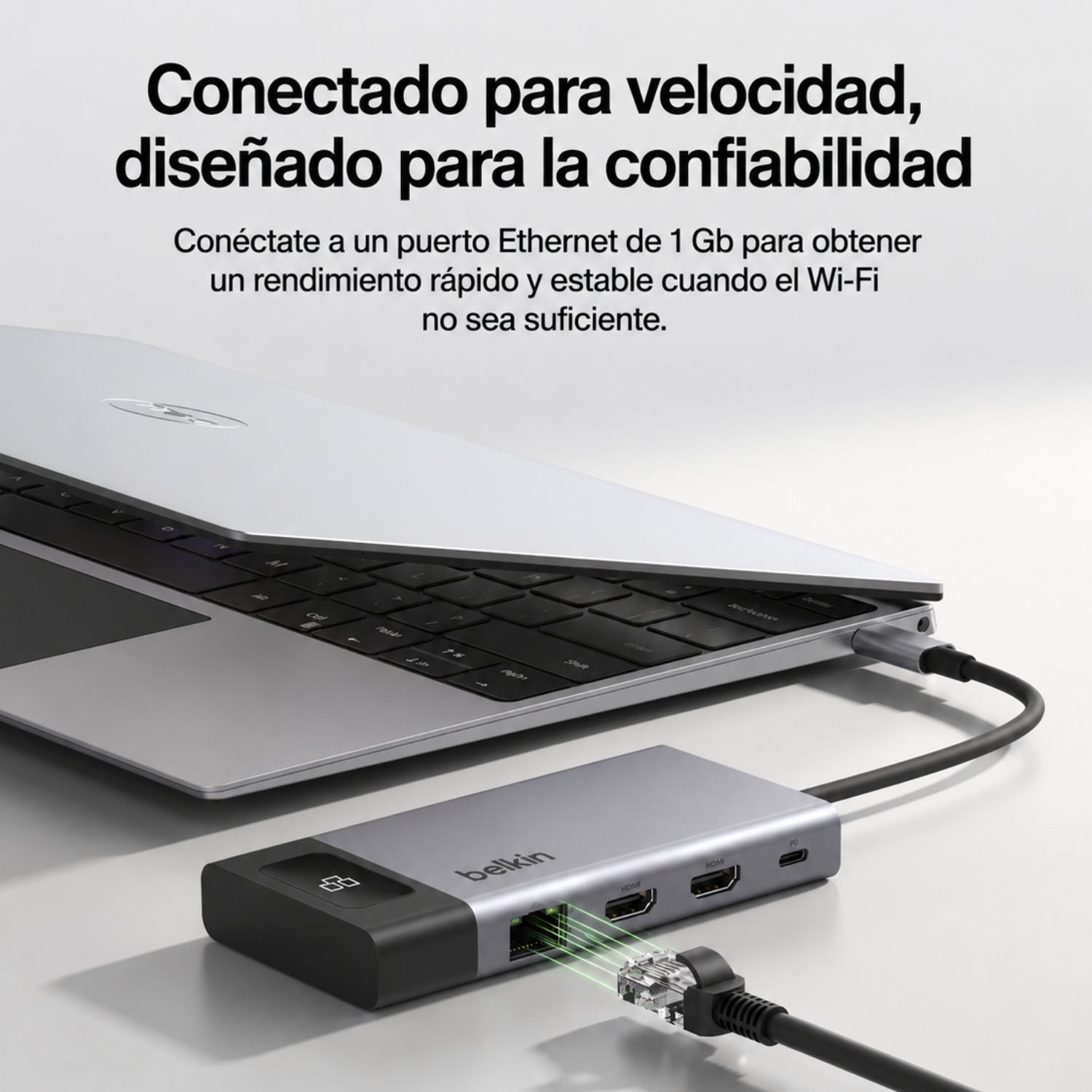 Hub USB-C de 8 puertos con Ethernet