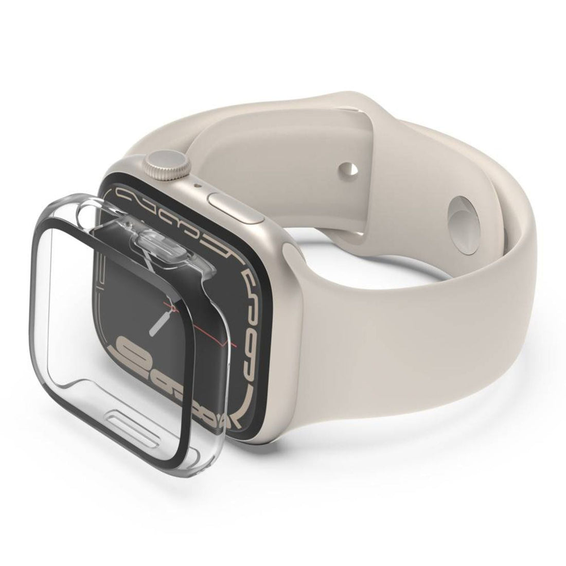 Carcasa para Apple Watch Series 7, 45mm, Transparente