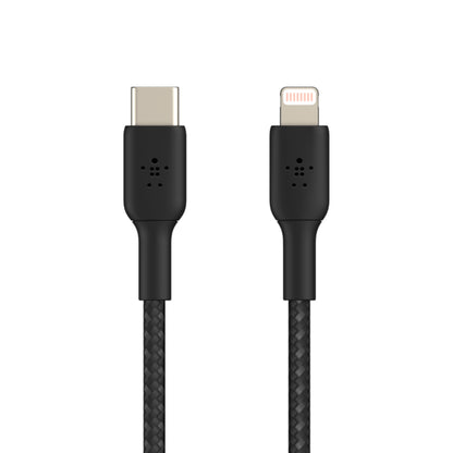 Cable trenzado USB-C a Lightning BOOST↑CHARGE™ (1 m, negro)