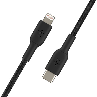 Cable trenzado USB-C a Lightning BOOST↑CHARGE™ (1 m, negro)